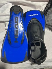 HEAD Energy Adult Training Swim Fins Blue/Black Snorkel Flippers Sz 3.5-12