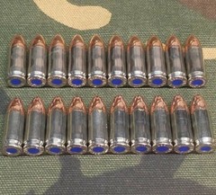 9MM LUGER SNAP CAPS SET OF 20 (NICKEL+BLUE) REAL 115GN WEIGHT!!!