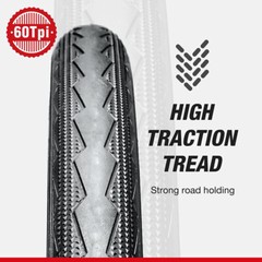 Chao YANG 2Pack Road Bike Tire Set Clincher Foldable Bicycle Tire 120PSI 700x23C