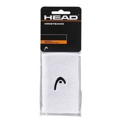 2-Pack HEAD Double Wide 5&Prime; Wristbands White Cotton/Nylon/Elastane 285070-WH