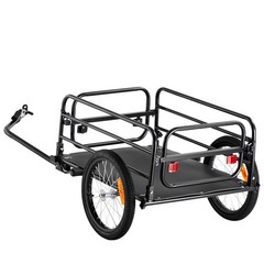 VEVOR Bike Cargo Trailer Bicycle Carrier Storage Cart 160 lbs Load Carbon Steel