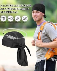Do Rag Skull Caps for Men Sweat Wicking Doo Rags Cooling Helmet Cycling Bandana