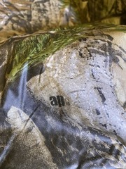 Realtree Camouflage Hooded Jacket Polyvinyl Chloride Brown Green Beige 48×80