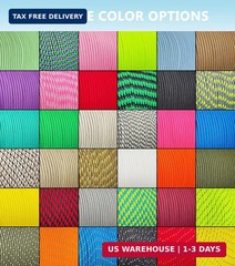 Paracord 240lb – 2mm Micro Utility Cord – 3 Strand Parachute Spool Cord – 100ft