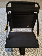 GCI Outdoor Adult Bleacher Foldable Adjustable Stadium Seat w/straps Black Used