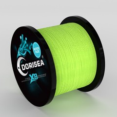 Dorisea Never Fade 8 Strands Fluorescent Green PE Braided Fishing line 100-2000m