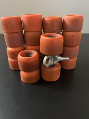 Lot of 20 Vanguard Zinger Orange Roller Skate Wheels (Condition& Size Varies)