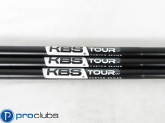 3pc NEW KBS TOUR CUSTOM SERIES (MATTE BLACK / WHITE) 120 STIFF FLEX WEDGE SHAFTS