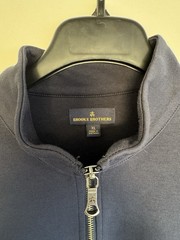 Brooks Brothers Men&rsquo;s XL Quarter-Zip Pullover Navy Blue Atlantic Club Golf