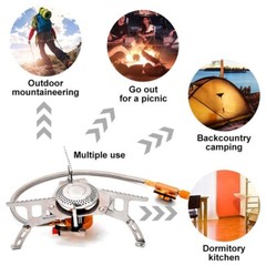 3900W Portable Backpacking Camping Gas Stove With Piezo Ignition Burner Case US