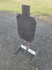 Steel Gong Target Stand and hanger for 2X4 Verticle Target Stand
