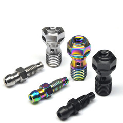 Titanium Clutch Slave Cylinder Banjo Bolt Inc Bleeder Valve Ducati KTM Suzuki MV