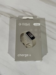 Fitbit Charge 6 Fitness Tracker with Google apps and GPS Porcelain/Silver