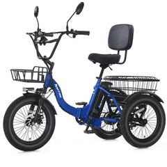 Narrak Fat Tire Folding Electric Trike Peak electric trike adult fat tire 1100W