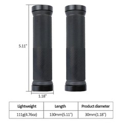 Ergonomic Rubber Bicycle Handlebar MTB Mountain Bike Grips Cycling Lock-On Ends