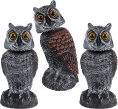 Realistic 10.6 Inch Owl Sculpture Set – Eco-Friendly Bird & Pest Repeller