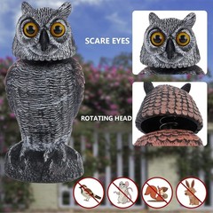 Realistic 10.6 Inch Owl Decoy Set – Effective Bird Deterrents for Your Garden
