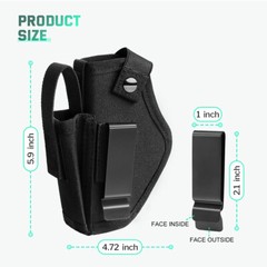 Concealed Gun Holster Tactical Carry Left/Right Hand Pistol Universal Mag Pouch