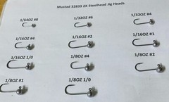 Heavy Duty Round head jigs with 32833 mustad 2X strong varies sizes
