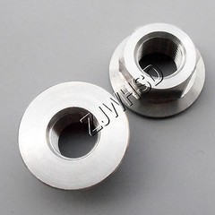 2pcs M10 x 1.25 Fine Thread Ti Titanium Hex Flange Nut Aerospace Grade For Bike