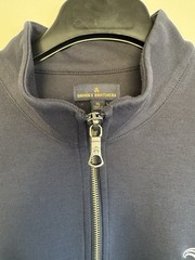Brooks Brothers Men&rsquo;s XL Quarter-Zip Pullover Navy Blue Atlantic Club Golf
