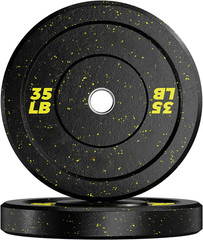 10/25/35/45 LB Olympic Bumper Plates Pair, 2-Inch Rubber Olympic Weight Plates