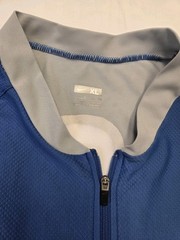 NIKE Cycling JERSEY Sz XL Bike Zip blue Gray Polyester Elastane Short Sleeve Men