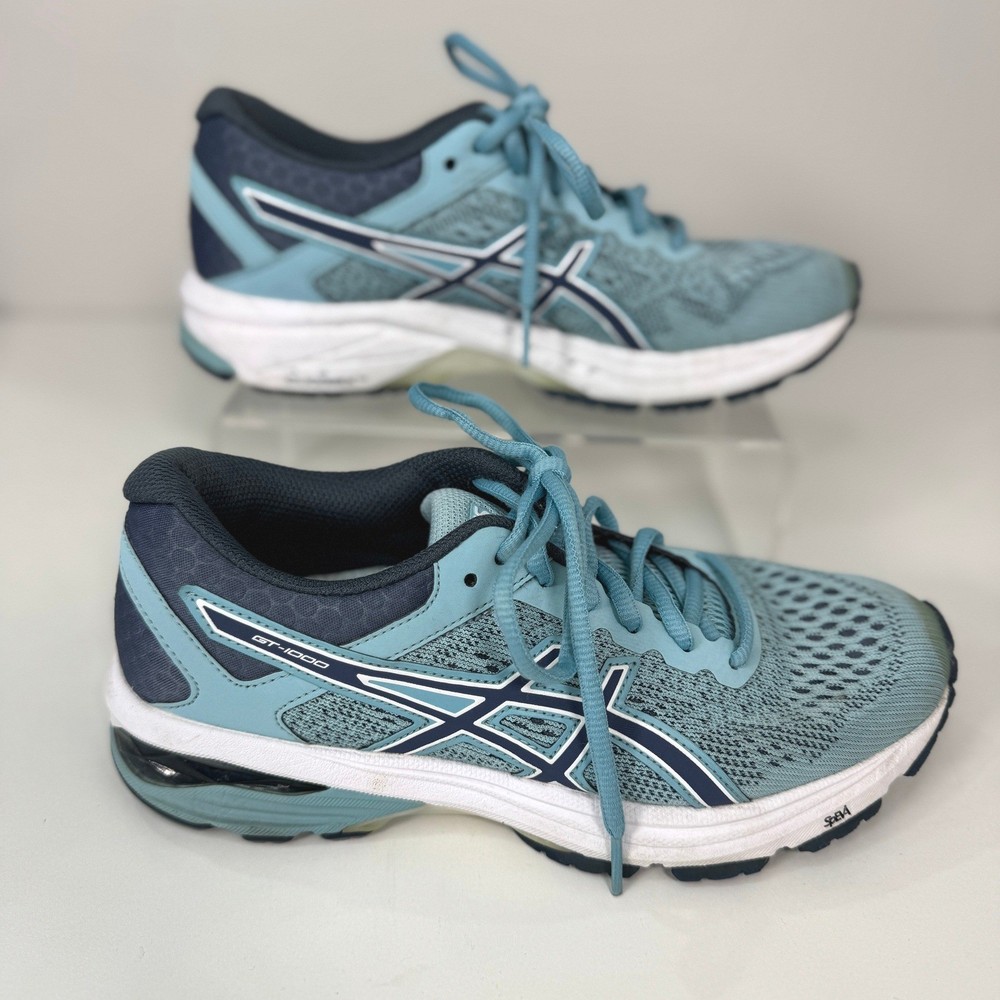 ASICS GT-1000 Running Shoes Womens 7 Blue Navy Athleisure Sportcore Walking Gym