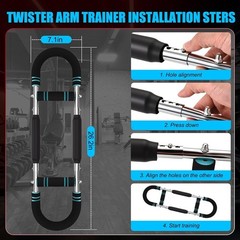 Premium Twister Arm Trainer, Adjustable 40-100lb Chest Workout Equipment