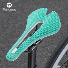 WEST BIKING Bicycle Saddle 3D Honeycomb Hollow MTB Road Bike Seat Cushion Blue