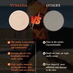 YUNEEHA 100 Pieces Disposable Nipple 3.5cm, 50 Beige and 50 White 3.5cm