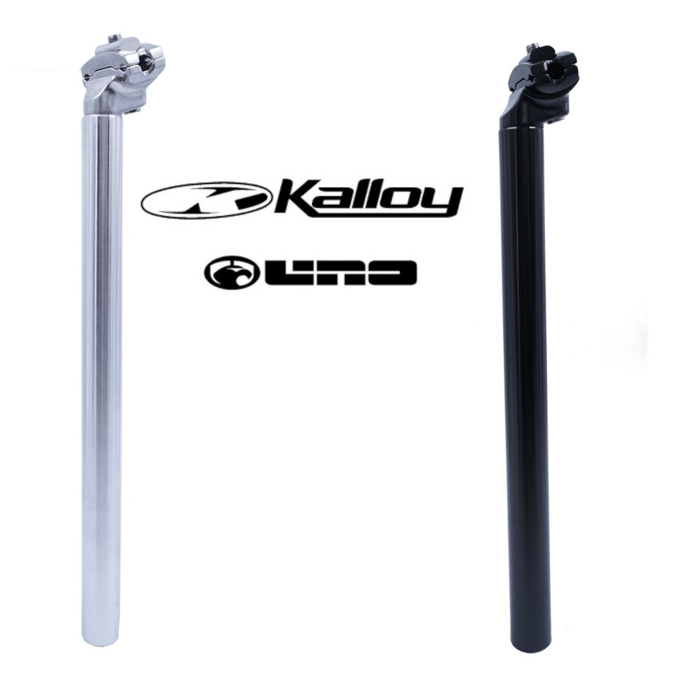 Kalloy Bike Adjst Seatpost 350mm PIK 25.0 thru 31.8mm& Black or Silver 27.2 31.6