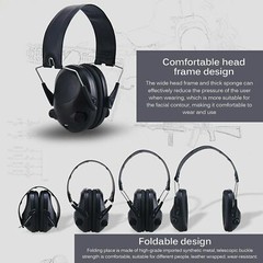 Safety Range Noise Cancelling Ear Muffs Folding Hearing Protection Gun Shooting