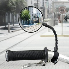 1 Pair Rotaty Handlebar Glass Rear View Mirror for Road Bike Bicycle Outdoor