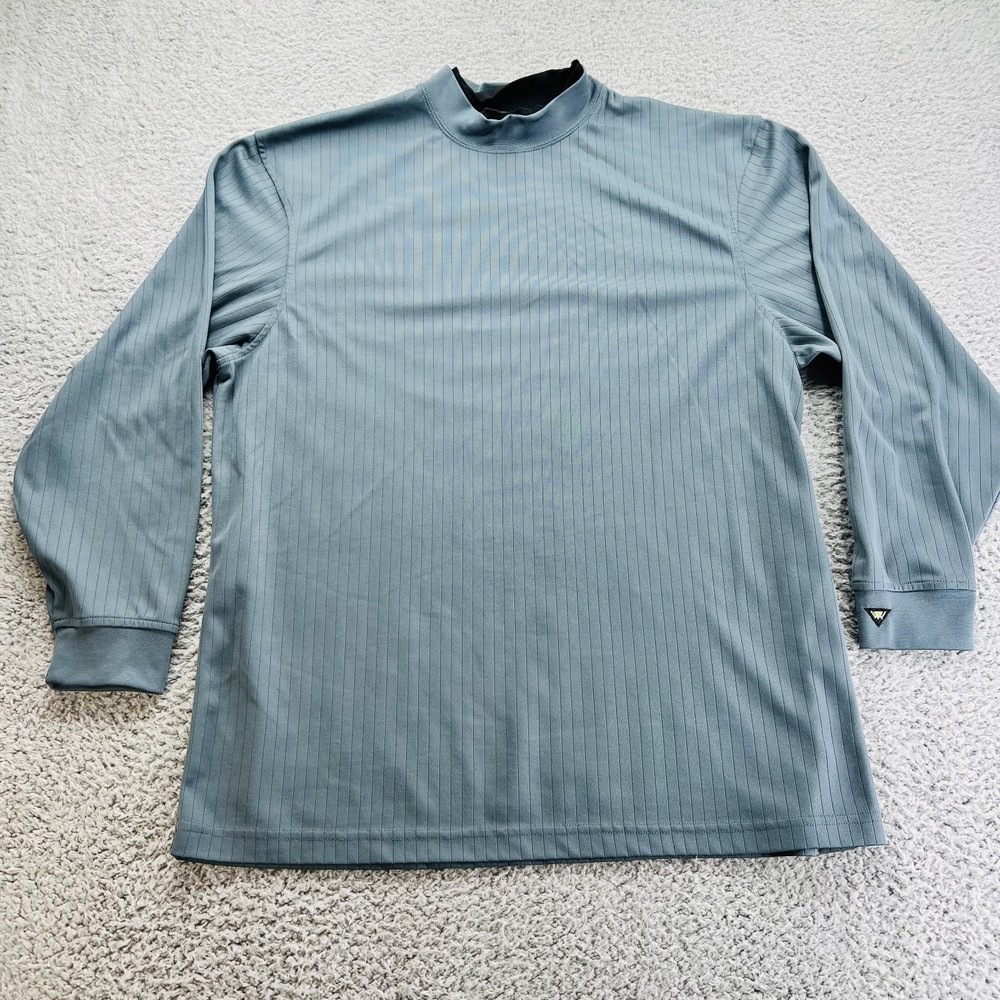 Wedge Golf And Beyond Shirt Medium Long Sleeve Pullover Mock Neck Blueish
