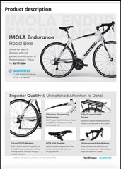 Road Bike Tommaso Imola Endurance alum- Shimano Claris R2000, 24 Speeds, Blk