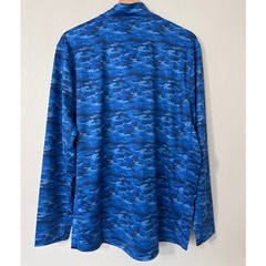 1764 Golf 1/2 Zip Pullover Blue Camo Long Sleeve Size Medium NWT
