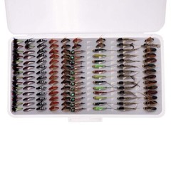 42-126Pcs/Box Trout Fly FishingFlies Kit Nymph Wet Flies Fishing Fly Lure Bait