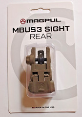 MBUS3 MAGP Sight Set Generation 3 – MBUIS FDE Front & Rear Flip Up Sights