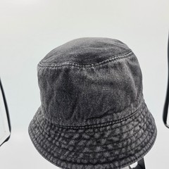 Prada New Fashion Triangle Logo Bucket Hat Unisex Size M Denim Black