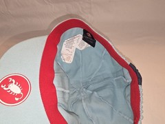 Castelli Cycling Hat Capl Light Blue Stripe Espresso Bicycle Breathable