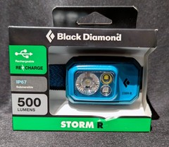 Black Diamond Storm 500-R Rechargeable Headlamp 500-Lumens Waterproof Azul – NEW