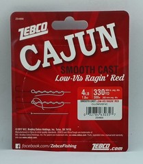 Zebco 2136276 Cajun Red Low Visibility Line 330 Yards 4 Lb. Test