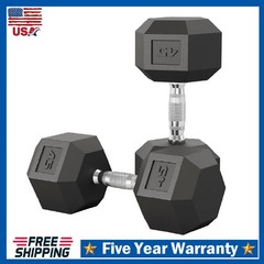 45LBS Hex Dumbbell Set ,Strength Training Hand Weights Dumbbells Pair ,Fitness