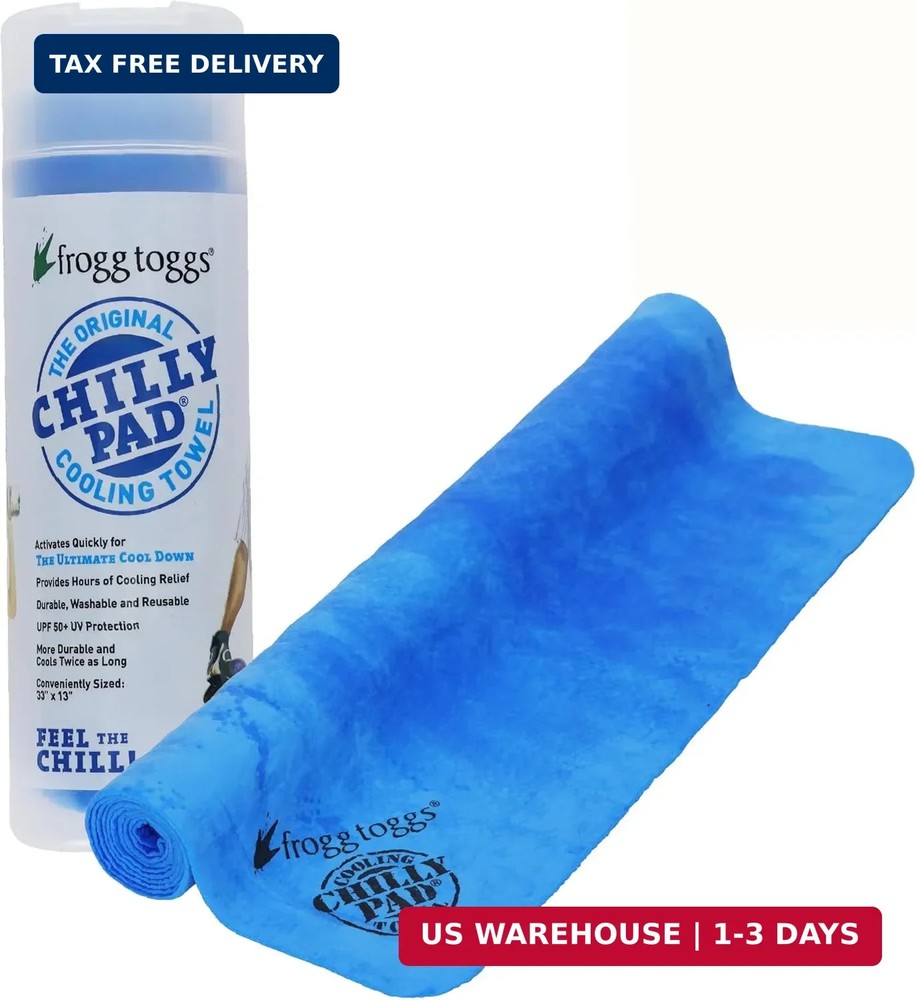 FROGG TOGGS Chilly Pad, Instant Cooling Towel, Long Lasting, Reusable, Sports an