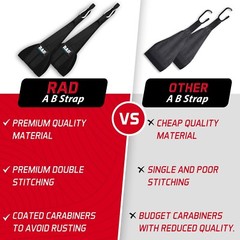 Ab Straps Adjustable Hanging Abdominal Pull Up Bar Muscle Building Fitness RAD