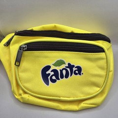 Fanta Yellow/Black Waist Pack Fanny Pack Zip Closure Adjustable Strap 3 Pockets
