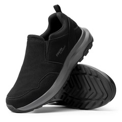 FitVille Mens Wide Slip on Hiking Shoes Walking Trekking Trails Sneakers Outdoor