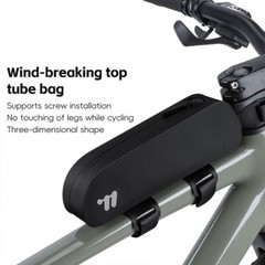 WEST BIKING Bicycle Bag Waterproof Bolt Strap Road Bike Top Tube Bag Black 0.7L