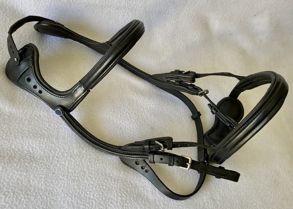 STUBBEN Lightly Used FULL Horse BLACK Padded Leather Freedom Ergonomic BRIDLE